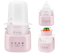 Chauffe-biberon électrique 6 en 1 avec double chambre chauffe-lait panneau ta...