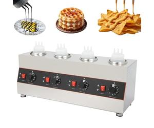 Chauffe-biberon électrique à sauce, température réglable de 30 à 85 °C, chauffe-sauce commercial 640 W avec 4 grilles, pour fromage, fudge chaud, caramel, beurre