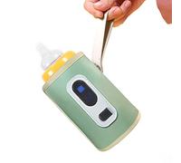 Chauffe-biberon étanche à Température Réglable, Chauffe-biberon, Chauffage Rapide et Précis, écran LCD avec Câble de Données USB, pour Avion et Voiture (GREEN)