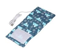Chauffe-biberon étui Voyage Chauffe-lait Sac Chauffage Rapide avec Fermeture éclair Portable USB pour la Conduite (Flocon de neige)