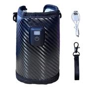 Chauffe-biberon, housse isolante portable pour biberon, chauffe-lait - Chauffage automatique réglable pour biberon d'allaitement - Manchon chauffant pour voyage, conduite, Noir , Refer to description