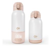 Kinderkraft Chauffe-biberon GAJA 2-en-1 500 ml – Chauffe 120 s, 5 températures, Batterie USB-C Beige