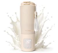 Chauffe Biberon Nomade 2 en 1 avec Fonction Stérilisation Biberon - Chauffe Biberon Portable Sans Fil, Charge Rapide, Batterie 10400 mAh, Contrôle Précis de la Température, Anti-Fuite