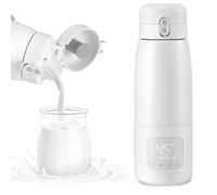 Chauffe Biberon Nomade, Chauffe Eau Portable Voiture 500ml, Chauffe-plats pour Bébé avec Contrôle de Température pour Voyages Extérieur, Chauffage Rapide, Température Réglable de 37°C à 55°C(Blanc)