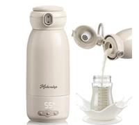 Chauffe biberon nomade,Peut être chauffé, maintenu au chaud et stérilisé,Chauffage rapide en 3 minutes,Grande Capacité de 500ml,Grande batterie de 10400 mAh,Eau, lait,brosse de nettoyage gratuite
