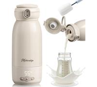 Chauffe biberon nomade,Peut être chauffé, maintenu au chaud et stérilisé,Chauffage rapide en 3 minutes,Grande Capacité de 500ml,Grande batterie de 10400 mAh,Eau, lait,Brosse de nettoyage gratuite
