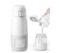 Chauffe-biberon Nomade pour Bébé, 500 ml, Réglable de 37 à 55 °C | USB-C, Chauffe Rapide, Sans Fil, Sans BPA, avec Sécurité Enfant, pour les Déplacements, la Voiture, les Tétées Nocturnes