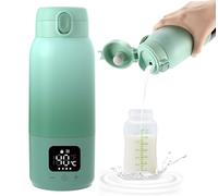 Chauffe Biberon Nomade Sans Fil, Chauffer Rapidement le Lait Maternel et Eau, Batterie Longue Durée, Grande Capacité de 500ml, Chauffe Biberon Portable pour la Maison/Camping/Voyages/Voiture