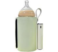 Chauffe-biberon Portable avec affichage numérique, 21 vitesses, température réglable, Rechargeable, universel, sac chauffe-lait pour voyage et maison (Green)