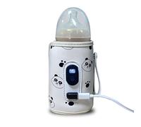 Chauffe-biberon portable avec écran LCD, USB portable, 21 niveaux de température réglables, convient à toutes les bouteilles