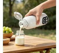 Chauffe Biberon Portable avec Stérilisateur, Sans Fil 140W Chauffage Rapide 5min, 12000mAh Autonomie Longue Durée, BPA Free Inox pour Lait Maternel et Eau, Idéal Voyage Nuit