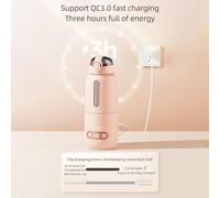 Chauffe-biberon Portable, Chauffe-biberon de Voyage 300 Ml 15000mAh Chauffe-eau Rechargeable Chauffe-biberon Portable pour Voyage avec Affichage de la Température pour Véhicule