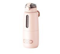 Chauffe-biberon Portable, Chauffe-eau Rechargeable 300 Ml 15 000 MAh, Chauffe-biberon de Voyage avec Affichage de la Température pour Véhicule, Voiture, Avion (PINK)