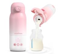 Chauffe-biberon portable de voyage, double modes de chauffage pour le lait maternel et l'eau, chauffe-lait en bouteille portable avec chauffage rapide et batterie longue durée, grande capacité de 350