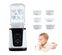 Chauffe-biberon portable - Deux modes de chauffage pour le lait maternel et l'eau de préparation, jusqu'à 15 réchauffements en déplacement, chauffage rapide sans fil, écran LED intelligent température