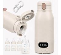 Chauffe-biberon portable en acier inoxydable 316L, réglable de 35 à 100 °C, chauffage rapide en 3 min, batterie de type C de 500 ml, chauffe-lait avec écran LCD