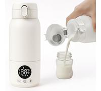 Chauffe-biberon portable pour bébé - Chauffe-biberon pour bébé en déplacement, chauffage rapide en 2 minutes, grande capacité de 500 ml, avec fonction de stérilisation, pour voiture, camping et voyage