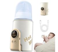 Chauffe-biberon portable pour bébé en déplacement, avec écran LCD, chargement USB, chauffe-biberon, mobile, pour les déplacements et la maison
