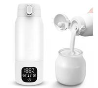 Chauffe-biberon portable, pour bébé en déplacement, sans fil, 500 ml, réglable à 35 à 70 °C, avec USB-C, chauffage rapide de 100 W, pour voiture, voyage, lait maternel et eau
