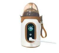 Chauffe-biberon portable pour bébé, USB, rapide, avec réglage de la température, chauffe-biberon USB avec écran LCD, convient pour toutes les bouteilles, chauffe-biberon pour bébé en déplacement pour