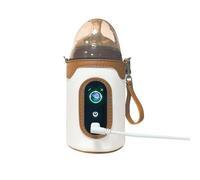 Chauffe-biberon portable pour bébé, USB, rapide, avec réglage de la température, chauffe-biberon USB avec écran LCD, convient pour toutes les bouteilles, chauffe-biberon pour bébé en déplacement pour