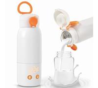 Chauffe-biberon portable pour voyage, grande capacité, chauffage rapide, 4 niveaux de contrôle précis de la température, longue durée de vie, formule rechargeable pour voiture, avion et utilisation en