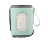 Chauffe-biberon portable - Rechargeable par USB avec température réglable de 35 °C à 50 °C et chauffage uniforme pour lait maternel/lait maternisé (vert)