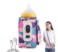 Chauffe-biberon portable, sac chauffe-biberon USB, Chauffe-biberon numérique portable USB, Sac de biberon à 5 vitesses pour conserver la chaleur et la température, pour les voyages et les