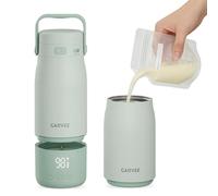 Chauffe Biberon Portable Sans Fil,Chauffe Biberon Nomade 500ml Bouteille Isotherme Acier Inoxydable 316 Base Détachable Plus Sûr Charge Rapide Autonomie Parfait Chauffe Lait Maternel