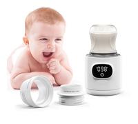 Chauffe-biberon portable sans fil, comprend 2 adaptateurs, chauffage rapide, contrôle précis de la température, longue durée de vie, écran LCD, résistant aux fuites, facile à nettoyer, pour lait