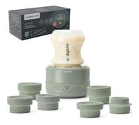 Nuvita 1166 Warm70 Chauffe-biberon Portable Sans Fil 70°C - Rechargeable USB, Compatible Universel avec 6 Adaptateurs, 5 Niveaux de Température Jusqu’à 70°C, Chauffe Rapide en 2,5 Min