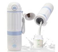Chauffe-Biberon Portable Sans Fil Rechargeable, Batterie 13500 mAh, Chauffage Rapide 7 Min, 500 ml, 5 Températures 37-55 °C, Voyages, Voiture, Avion