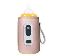 Chauffe Biberon Portable USB avec cran LCD et Contr le Pr cis de la Temp rature Id al pour Voiture et Avion Chauffage Rapide en 20 Min Plage 38 55 Couleur Rose