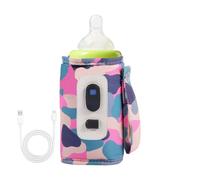 Chauffe-biberon portable USB pour voiture, chauffage rapide, garde la chaleur des boissons au lait avec affichage de la température pour voyage, camping, shopping en plein air