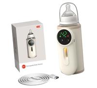 Chauffe-biberon pour bébé - Alimenté par USB - Chauffage rapide et maintient la chaleur - Réglage de 6 vitesses pour une alimentation confortable - Contrôle précis de la température