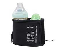 Chauffe-biberon pour lait maternel, chauffe-lait pour bébé | Chauffe-aliments rapide pour bébé, rechargeable par USB, double biberon,Contrôle précis de la température, réchauffé à la température corpo