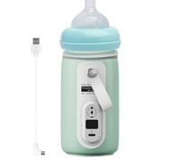 Chauffe-biberon Rechargeable USB | Chauffe-biberon Portable | Chauffe-lait Sans Fil | Chauffe-biberon Réglable | Accessoire Chauffant Pour Biberon À Chauffage Rapide Pour Le Camping, Les Voyages, La M