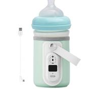 Chauffe-biberon sans fil pour bébé, housse de chauffe-lait rechargeable par USB | Chauffe-biberon à main bleu, outil de chauffage réglable pour le camping, la voiture, les voyages et la maison