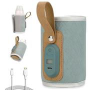 Chauffe-biberon USB chauffant Chauffe-biberon portable Mam 7 vitesses Température réglable Voyage avec poignée et écran LCD pour le chauffage de l'eau et du lait de bébé..