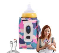 Chauffe-biberon USB, housse isolante pour bouteille de lait | Chauffe-biberon numérique portable USB | Sac de bouteille réglable en température à 5 vitesses, gardien de chaleur d'alimentation pour bou