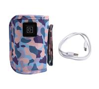 Chauffe-biberon USB portable pour bébé - Chauffe-biberon de voyage isolé pour poussette pour l'extérieur, l'hiver, l'extérieur, le lait pour bébé, sac thermique, chauffe-biberon pour (Blue, 30x14.5cm)