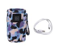 Chauffe-biberon USB portable pour bébé - Chauffe-biberon de voyage isolé pour poussette pour l'extérieur, l'hiver, l'extérieur, le lait pour bébé, sac thermique, chauffe-biberon (Black, 30x14.5cm)