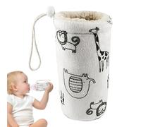 Chauffe-biberons - Isolant en laine d'agneau, support pour 11 cm | Accessoire d'infirmière thermique de calibre standard universel, protecteur anti-chute pour bébés Prema