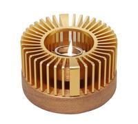 Chauffe-boissons, base chauffante, champagne doré luxueux avec base chauffante, chauffe-boissons, décoration intérieure, socle stable en bois de noyer massif pour