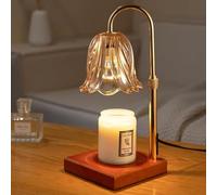 Chauffe-bougie à intensité variable, hauteur réglable, minuterie, chambre à coucher, salon, décoration d'intérieur, cire parfumée avec 2 ampoules, cadeau de fête des mères