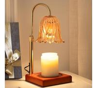 Chauffe-bougie à intensité variable, hauteur réglable, minuterie, chambre à coucher, salon, décoration d'intérieur, cire parfumée avec 2 ampoules, cadeau de fête des mères