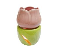 Chauffe- - Brûleur à Huile, Chauffage parfumé, décoration d'intérieur, présentation élégante du Parfum, Bougie Chauffe-, Fleur en céramique, Ambiance relaxante pour la décoration intérieure