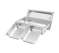 Chauffe-buffet avec écran tactile et poignée de couvercle - Plaque de maintien au chaud en acier inoxydable 600 W 9 l - Maintient les aliments uniformément chauds - Convient également pour garder les