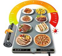 Chauffe-Buffet Portable Enroulable for Garder Les Aliments Au Chaud for Les Comptoirs, Les Fêtes Et Une Utilisation Quotidienne avec Minuterie De 6 Heures Et 9 Niveaux De Température