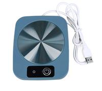 Chauffe-café 55 ℃, Chauffe-Tasse Intelligent à température constante, alimenté par USB, Coussin Chauffant Portable en PP pour Tasse de Lait, pour la Maison, Le Bureau et Les (Bleue)